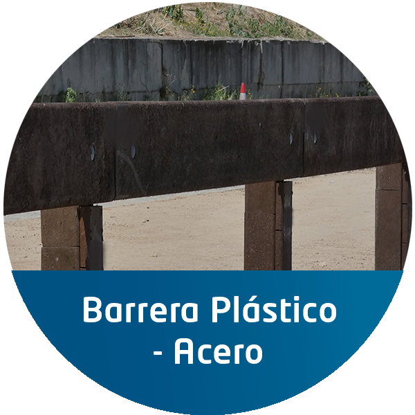 Barrera Plástico Reciclado - Acero